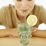 drinking with a straw