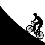 riding bike uphill
